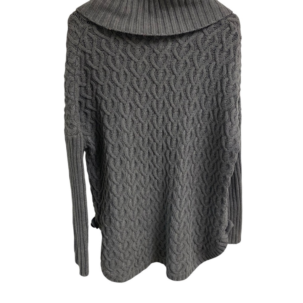 Between Me And You Ladies Sweater Gray Pull Over Oversized Cowl Neck - Picture 2 of 16